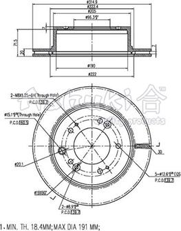 Ashuki I033-01 - Гальмівний диск autozip.com.ua