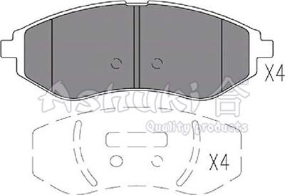 Ashuki J009-01 - Гальмівні колодки, дискові гальма autozip.com.ua