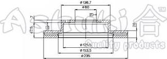 Ashuki K016-09 - Гальмівний диск autozip.com.ua