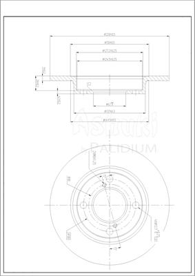 Ashuki K016-70 - Гальмівний диск autozip.com.ua