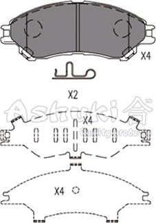 Ashuki K012-45 - Гальмівні колодки, дискові гальма autozip.com.ua