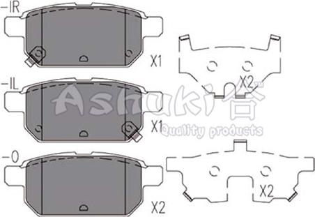 Ashuki K012-27 - Гальмівні колодки, дискові гальма autozip.com.ua