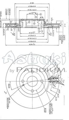 Ashuki M616-09 - Гальмівний диск autozip.com.ua