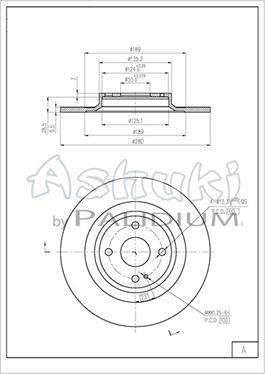 Ashuki M616-11 - Гальмівний диск autozip.com.ua