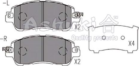 Ashuki M045-30 - Гальмівні колодки, дискові гальма autozip.com.ua