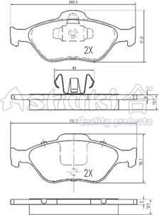 Ashuki M050-05 - Гальмівні колодки, дискові гальма autozip.com.ua