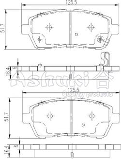 Ashuki M050-39 - Гальмівні колодки, дискові гальма autozip.com.ua