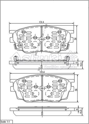 Ashuki M050-35 - Гальмівні колодки, дискові гальма autozip.com.ua