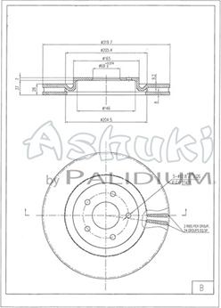 Ashuki N013-99 - Гальмівний диск autozip.com.ua