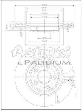 Ashuki N013-94 - Гальмівний диск autozip.com.ua