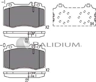 Ashuki P1-1446 - Гальмівні колодки, дискові гальма autozip.com.ua