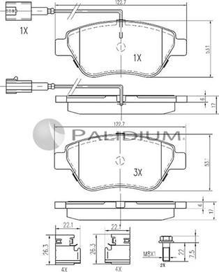 Ashuki P1-1482 - Гальмівні колодки, дискові гальма autozip.com.ua