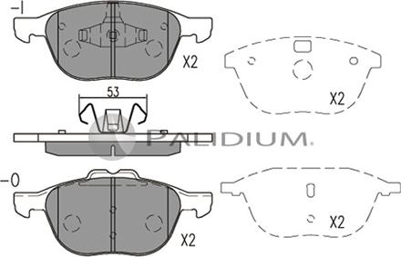 Ashuki P1-1564 - Гальмівні колодки, дискові гальма autozip.com.ua