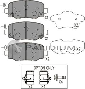 Ashuki P1-1536 - Гальмівні колодки, дискові гальма autozip.com.ua