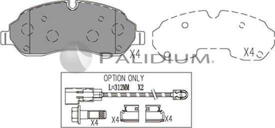 Ashuki P1-1576 - Гальмівні колодки, дискові гальма autozip.com.ua