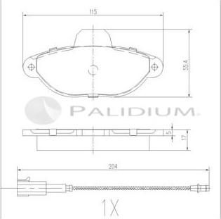 Ashuki P1-1098 - Гальмівні колодки, дискові гальма autozip.com.ua