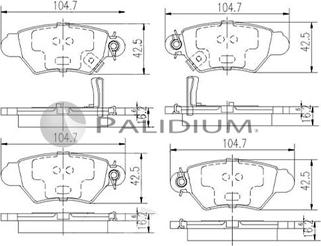 Ashuki P1-1097 - Гальмівні колодки, дискові гальма autozip.com.ua