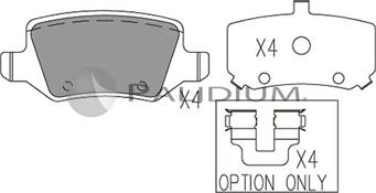 Ashuki P1-1064 - Гальмівні колодки, дискові гальма autozip.com.ua