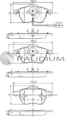 Ashuki P1-1062 - Гальмівні колодки, дискові гальма autozip.com.ua