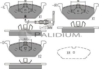 Ashuki P1-1001 - Гальмівні колодки, дискові гальма autozip.com.ua