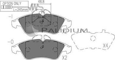 Ashuki P1-1032 - Гальмівні колодки, дискові гальма autozip.com.ua