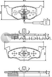 Ashuki P1-1029 - Гальмівні колодки, дискові гальма autozip.com.ua