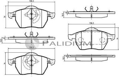 Ashuki P1-1025 - Гальмівні колодки, дискові гальма autozip.com.ua