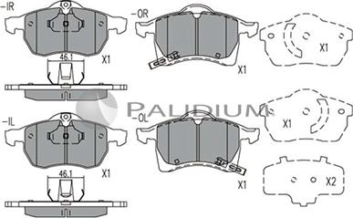 Ashuki P1-1020 - Гальмівні колодки, дискові гальма autozip.com.ua