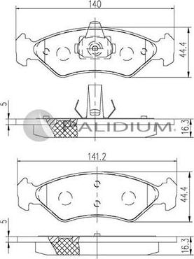 Ashuki P1-1075 - Гальмівні колодки, дискові гальма autozip.com.ua