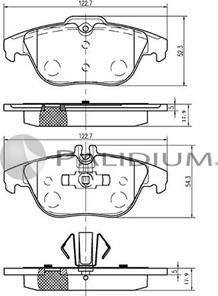 Ashuki P1-1144 - Гальмівні колодки, дискові гальма autozip.com.ua