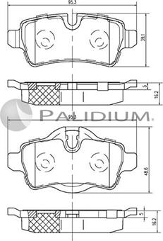 Ashuki P1-1147 - Гальмівні колодки, дискові гальма autozip.com.ua