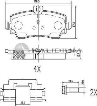 Ashuki P1-1158 - Гальмівні колодки, дискові гальма autozip.com.ua