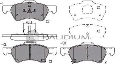 Ashuki P1-1165 - Гальмівні колодки, дискові гальма autozip.com.ua