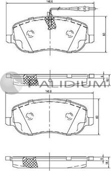 Ashuki P1-1166 - Гальмівні колодки, дискові гальма autozip.com.ua