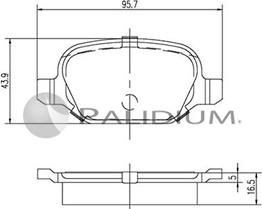 Ashuki P1-1161 - Гальмівні колодки, дискові гальма autozip.com.ua