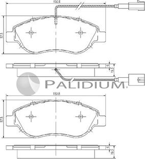 Ashuki P1-1163 - Гальмівні колодки, дискові гальма autozip.com.ua