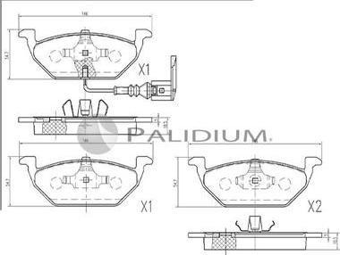 Ashuki P1-1105 - Гальмівні колодки, дискові гальма autozip.com.ua