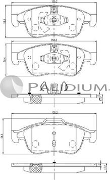 Ashuki P1-1115 - Гальмівні колодки, дискові гальма autozip.com.ua