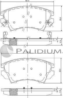 Ashuki P1-1181 - Гальмівні колодки, дискові гальма autozip.com.ua