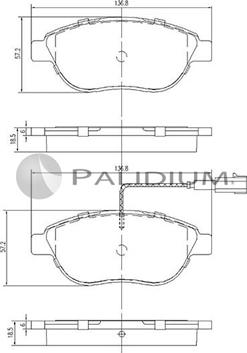 Ashuki P1-1130 - Гальмівні колодки, дискові гальма autozip.com.ua