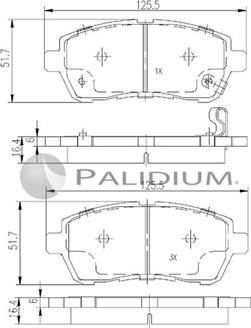 Ashuki P1-1127 - Гальмівні колодки, дискові гальма autozip.com.ua