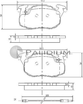 Ashuki P1-1173 - Гальмівні колодки, дискові гальма autozip.com.ua