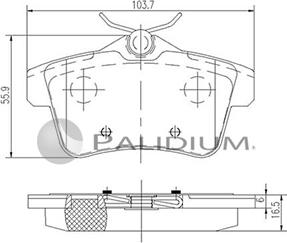 Ashuki P1-1343 - Гальмівні колодки, дискові гальма autozip.com.ua