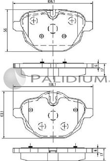 Ashuki P1-1342 - Гальмівні колодки, дискові гальма autozip.com.ua