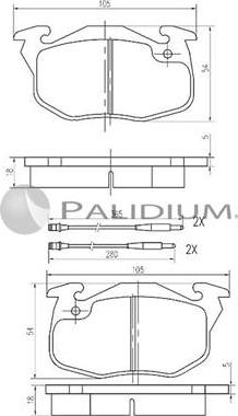 Ashuki P1-1384 - Гальмівні колодки, дискові гальма autozip.com.ua