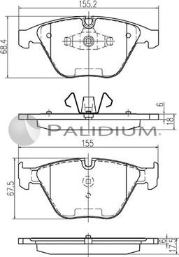 Ashuki P1-1249 - Гальмівні колодки, дискові гальма autozip.com.ua