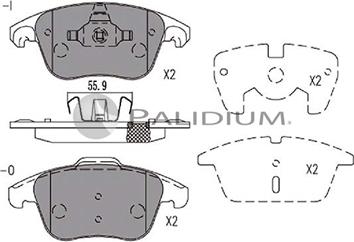 Ashuki P1-1248 - Гальмівні колодки, дискові гальма autozip.com.ua