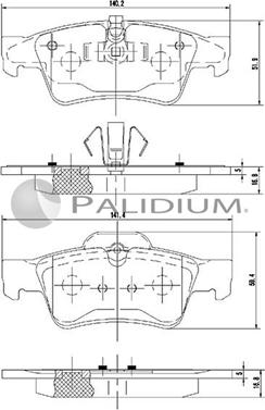 Ashuki P1-1242 - Гальмівні колодки, дискові гальма autozip.com.ua