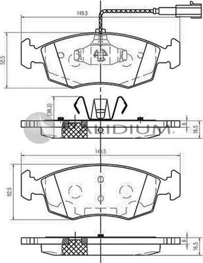 Ashuki P1-1254 - Гальмівні колодки, дискові гальма autozip.com.ua