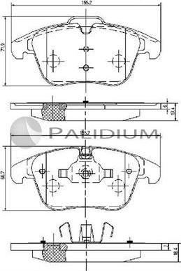 Ashuki P1-1250 - Гальмівні колодки, дискові гальма autozip.com.ua